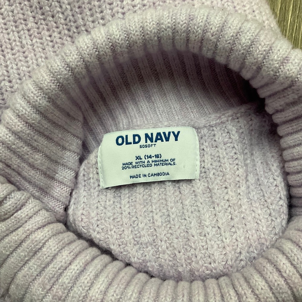 Old Navy Tunic Sweater Womens Extra Large Lavender SoSoft Turtleneck Pullover - Picture 5 of 8
